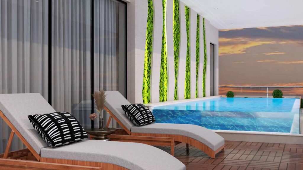 2 спальни в Gemz