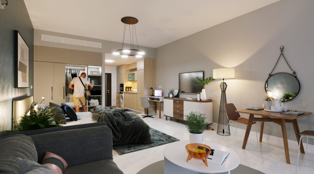 1 спальня в Reportage Plaza