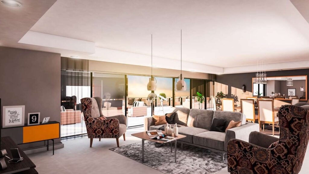 2 спальни в Park View Tower