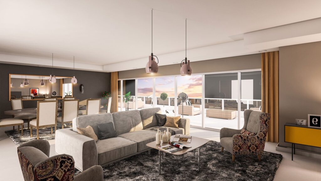 2 спальни в Park View Tower