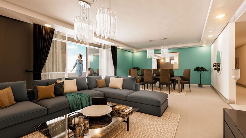 2 спальни в Park View Tower